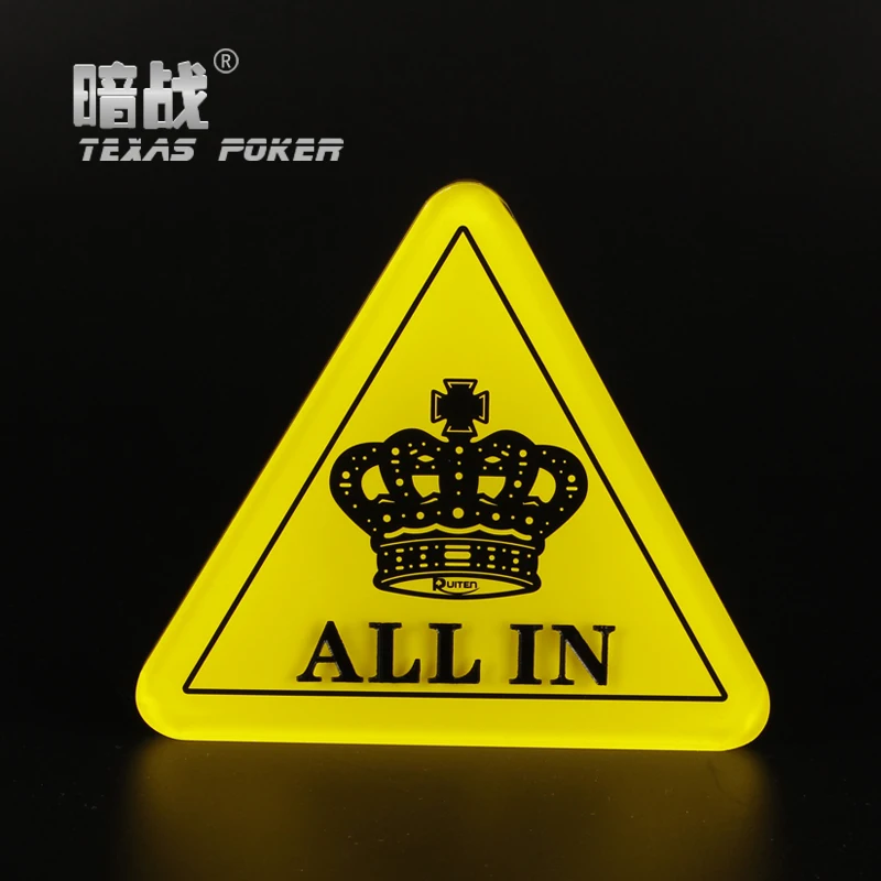 1 шт. Ruiten акриловый треугольник все в кнопке Texas Hold'em Poker Button