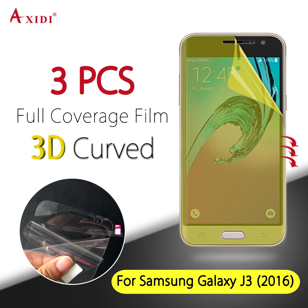 Nanoedge Screen Protector Full Cover for Samsung J3 2016 Golden TPU