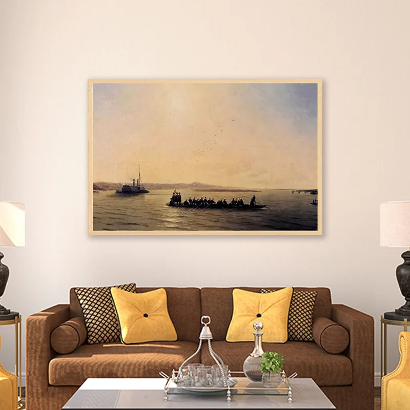 

diy painting by numbers ivan constantinovich aivazovsky alexander ii crossing academism landscape dencorative paint hand drawing