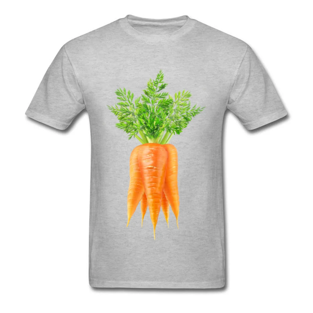 O-Neck Bunch of carrots 100% Cotton Fabric Men Top T-shirts Casual Short Sleeve Tops T Shirt Cute Casual Tee-Shirts Bunch of carrots grey