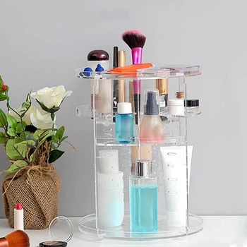 

Rotating Makeup Organizer, Cosmetic Storage Jewelry Box