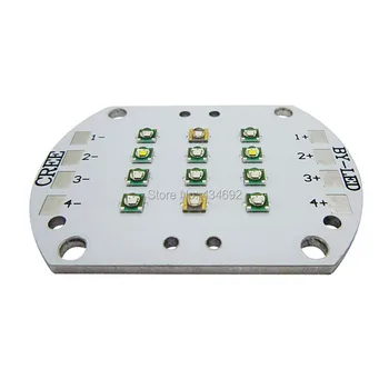 

4 Channel 12Leds Cree XPE XP-E Blue 470NM Royal Blue 450NM White 6000K + SemiLEDS UV 420NM DIY Led Lamp Light