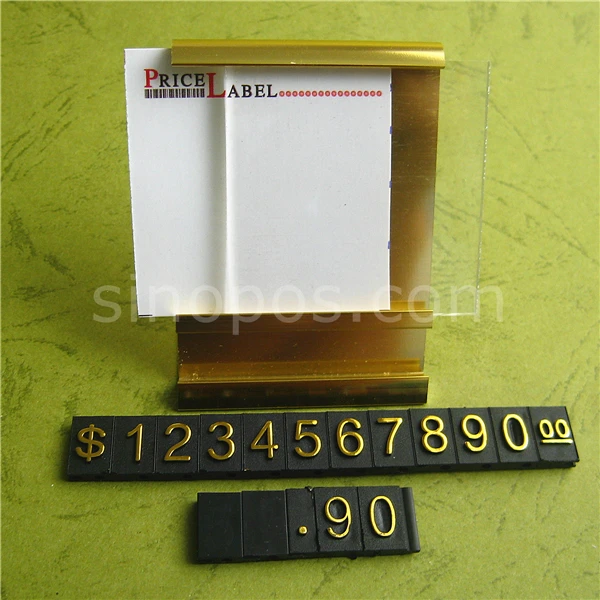 Алюминиевая рамка комбинированная цена знак, регулируемые кубики с цифрами бирка держатель мебель одежда сотовый телефон Сплав демонстрационная стойка