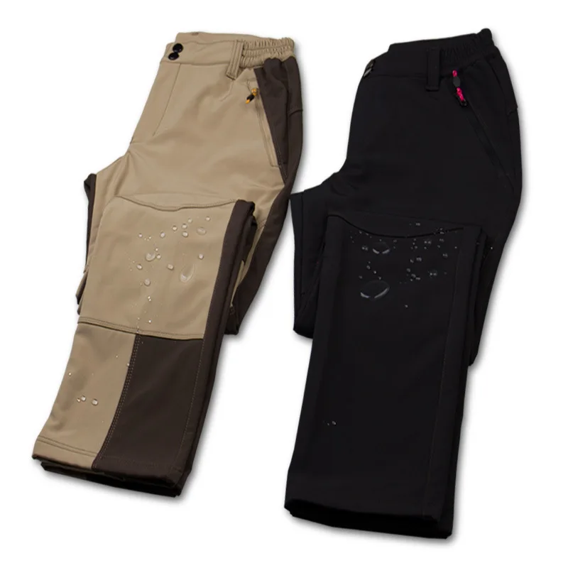 2018 invierno hombre chándal pantalones de senderismo al aire libre Softshell pantalones impermeable Camping Trekking polar pantalones de esquí