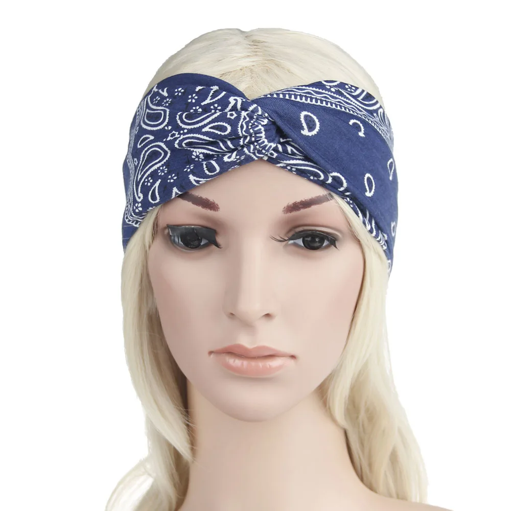 Buy New 2019 Boho Women's Hair Band Turban Headband Rock Cool Girls Ethnic