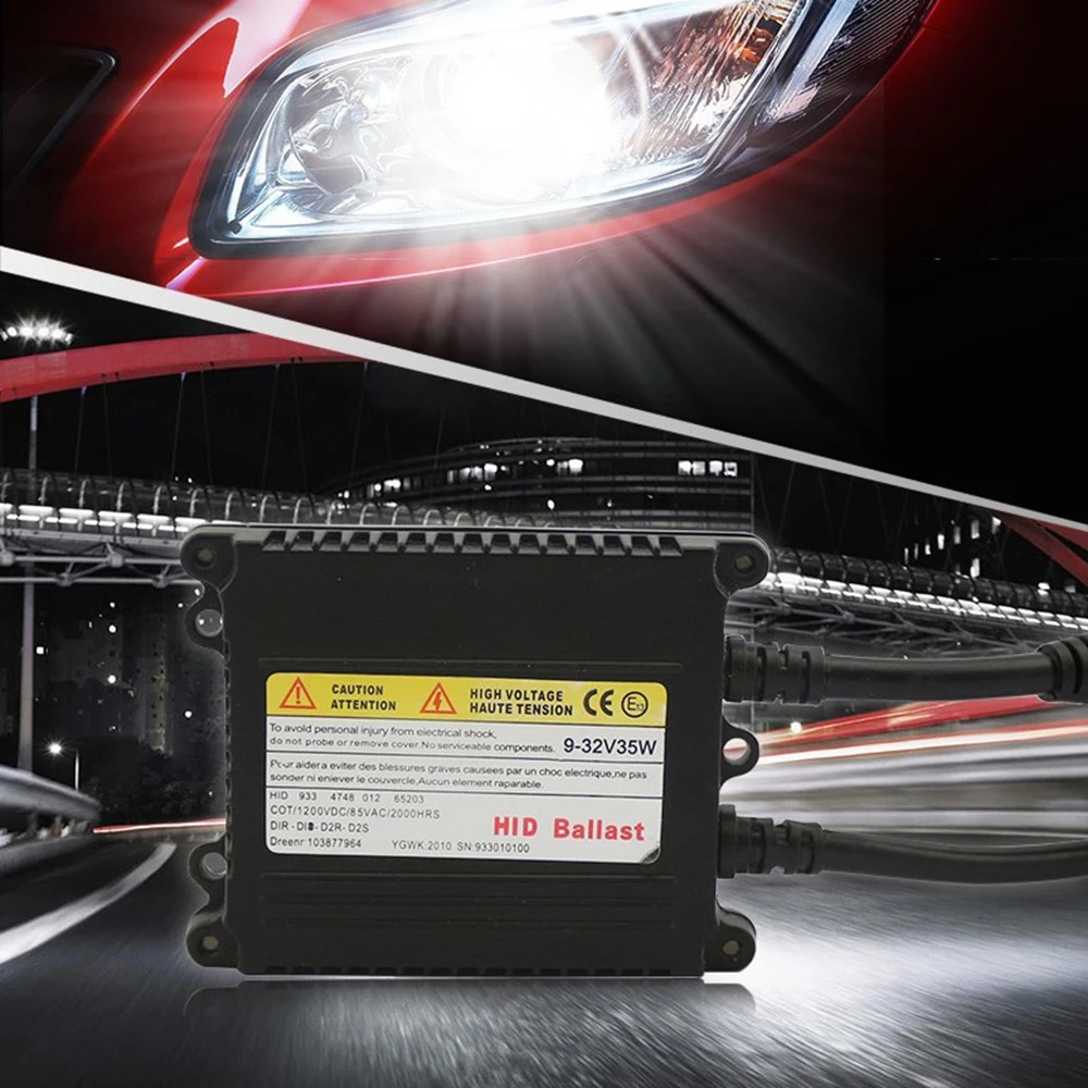 

Auto Universal DC 12V 35W HID Xenon Ballast Replacement Digital Slim Conversion Kit Car Motorcycle Light Assembly