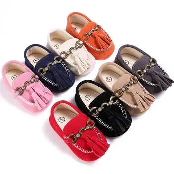 

fashion tassel chain baby moccs soft toddler shoes fringe infant newborn moccasins children's male shoes