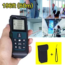 Dark blue 196ft (60m) Laser Distance Meter Rangefinder infrared measuring instrument Tester tool