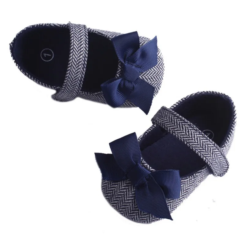 

New Baby's First Walker Shoes Sweet Bow Retro Baby Toddler Shoes Non-Slip Soft Forefoot Baby Shoes Girl