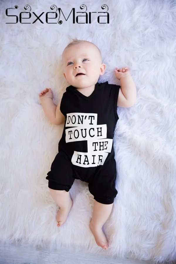 

2018 Baby Clothing Summer Short Sleeve Onesies Romper Climbing Clothes Newborn Baby Hats Lettering Hooded Children's Wear