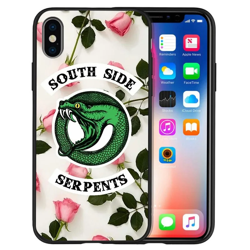 Американский ТВ ривердейл Southside Serpents для iPhone X XR XS Max 5 5S SE 6 6S 7 8 Plus чехол для телефона Funda Coque Etui