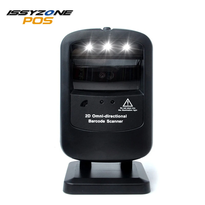 ISSYZONEPOS IOBC030 الأبيض LED lithing عالية المسح سرعة USB واجهة 2D أومني اتجاهي التلقائي شريط ليزر رمز ماسحة