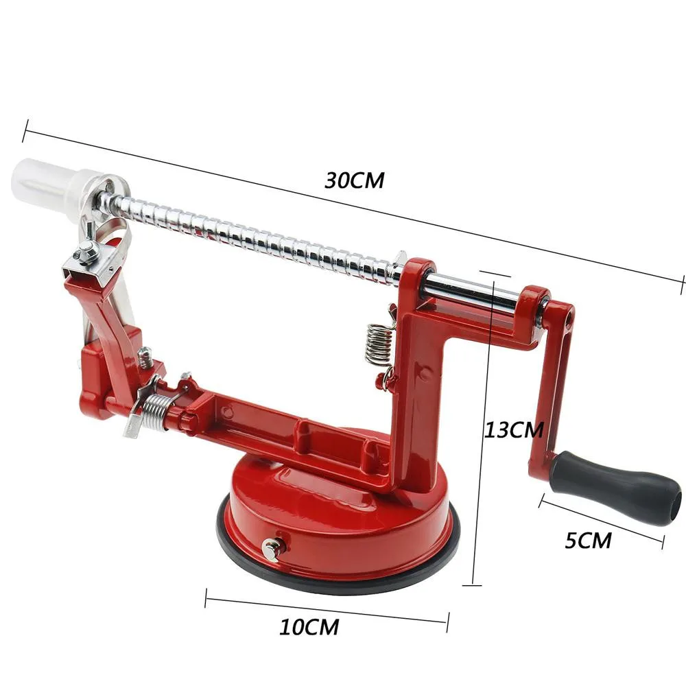 3 в 1 Яблоко Овощечистка Резка быстро фрукты нарезки творческий дом Кухня инструмент удалить ядро двуглавый присоска 1D5