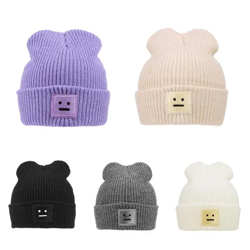

Autumn Winter Baby Knitted Hats for Toddler Boys Girls Robot Cap Fashion Thick Warm Kids Cap Beanie Children Crochet Hat
