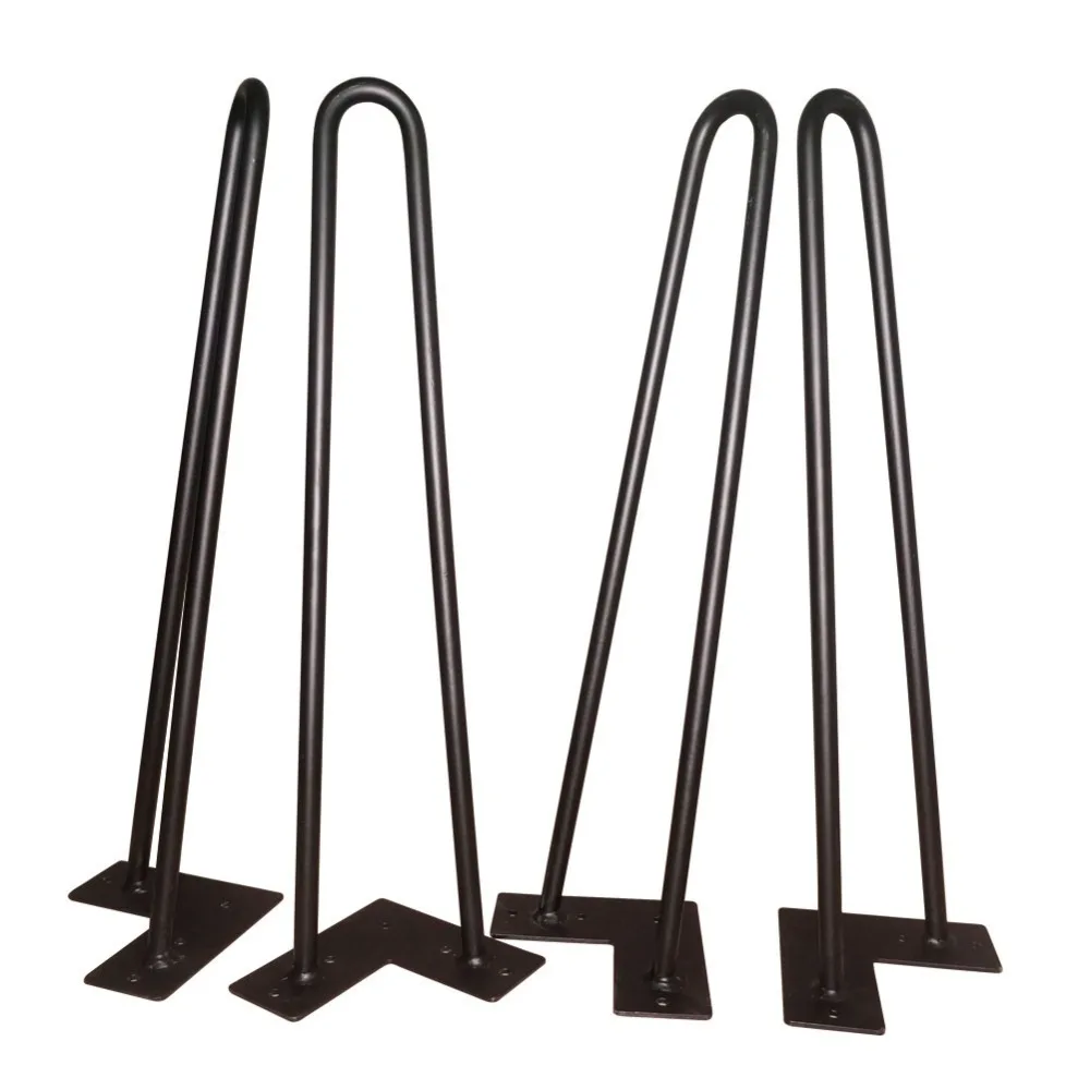 Free shipping -16inclination hairpin legs-matte black-set of 4-tea or coffee table legs,teapoy legs Decoration Metal legs free shipping 36cm coffee table hairpins 1 2 solid metal bar hairpin table legs set of 4 4pcs