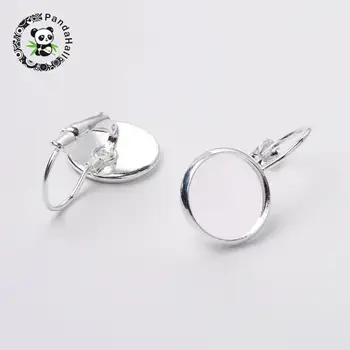 

Brass Lever Back Hoop Earring Components, Flat Round, Cadmium Free & Lead Free & Nickel Free, Silver Color