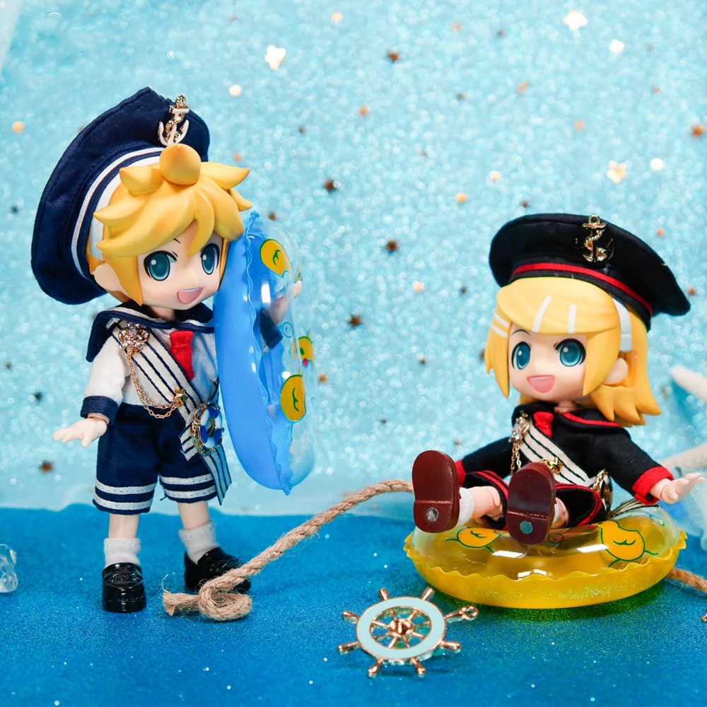 

Mini 1/12 Doll Clothes Navy Uniform suit for OB11 Animation Clay Man BJD Doll Clothes Accessories