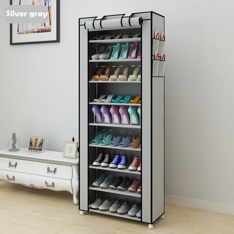 Модный минималистичный креативный нетканый двухрядный органайзер для домашней обуви современный шкаф для обуви многоцелевой стеллаж для обуви