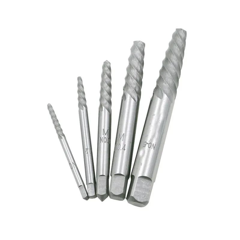 5pcs Damaged Screw Extractor Drill Bits Set Broken Steel Screw Bolt