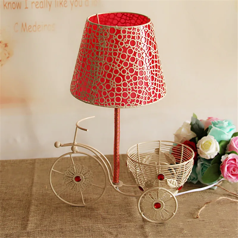  Table Lamp Nostalgic Retro Iron Art Plug-in Small Table Lamp Household Decoration Night Lamp Tricyc - 4000594752067