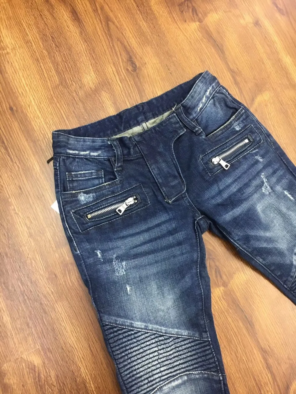 Новые роскошные CosMaMa брендовые дизайнерские модные молнии все деним обтягивающие плиссированные джинсы для байкеров бойфренд для женщин синий