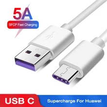5A USB C Supercharge type C кабель для huawei P30 Pro P20 Lite mate 20 P10 USB 3,1 type-C Quick Charge 4,0 кабель для быстрой зарядки