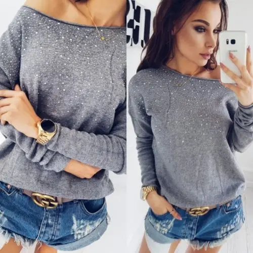 

Hirigin Warm Women Loose Long Sleeve Cardigan Knitted Long Sleeve Sweater Jumper Knitwear 3 Colors