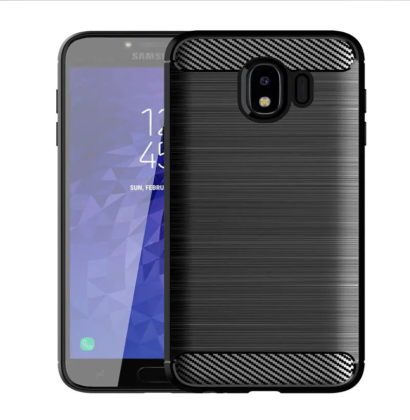 

for samsung galaxy j2 j3 j4 Soft Carbon fiber cell phone Back Cover Solid Color Dirt-resistant Brushed Finish Shockproof case