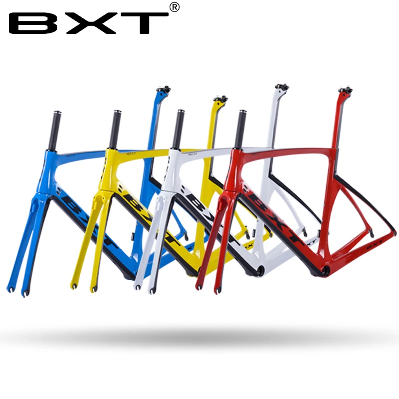 Excellent 2018 New Design BXT Carbon Road Bike Frame+Fork+Seatpost Toray T800 Chinese Bike Frame 49-56CM UD Carbon bicycle  Frames 5