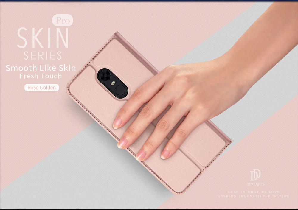 Стеклянная пленка в подарок) чехол для Xiaomi Redmi 5 Plus DUX DUCIS кожаный флип чехол для Xiaomi Redmi 5 Plus кошелек чехол для телефона