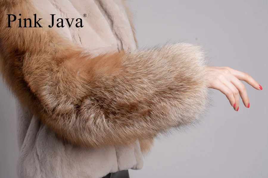 Розовый Java QC8093 Бесплатная доставка Новинка 2017 модные меховые куртки с