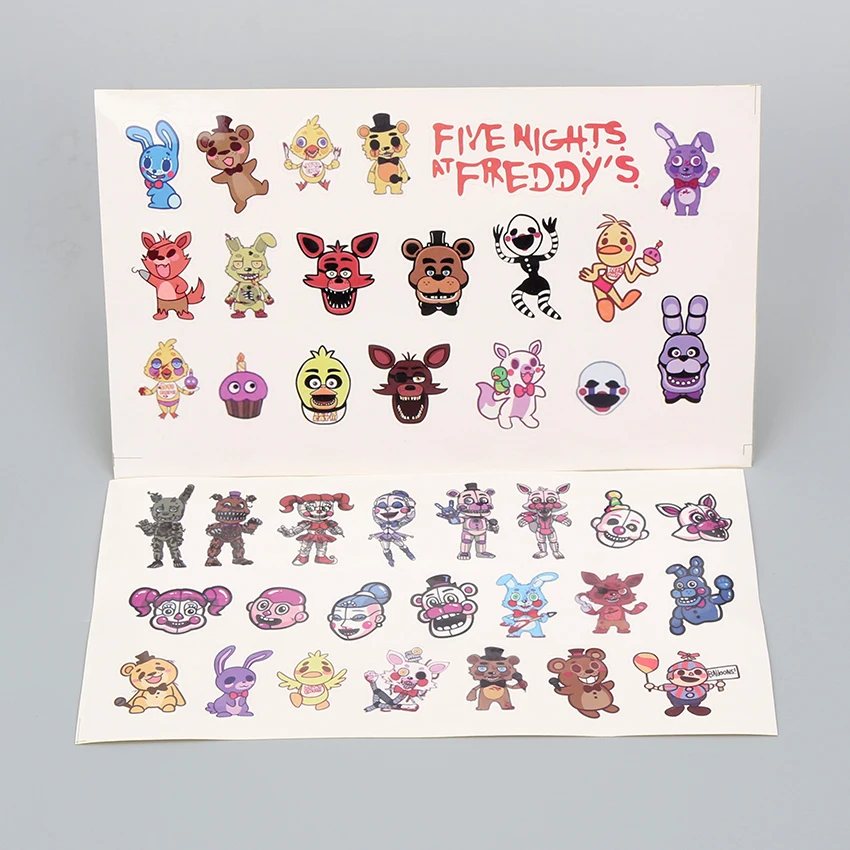 10 шт./лот наклейки Five Nights at Freddy's для автомобиля ноутбука кекса Freddy Fazbear Весенняя