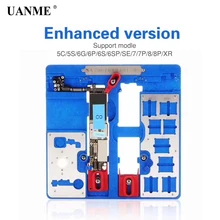 UANME 12 in 1 Phone Repair Motherboard Fixture For iPhone 5C 5S SE 6p 6S 6SP 7 7P 8 8P XR CPU Chip Repair Tools PCB Holder jig supple for iphonex circuit board pcb holder jig fixture station for iphone x cpu chip repair fixture platform