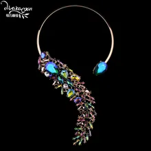 Бренд Dvacaman, новинка, модное ожерелье-чокер с кристаллами для женщин, популярное винтажное Макси-ожерелье, свадебные массивные ювелирные изделия, вечерние ювелирные изделия, S90