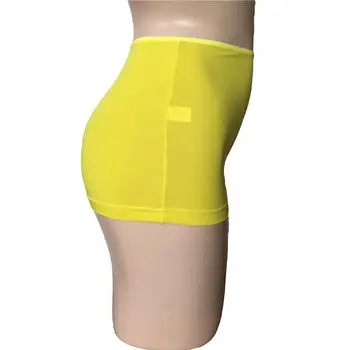 

Sexy Women Sheer Opaque Micro Mini Skirt Slim Bodycon Up to Hip See-Through Fantasy Nightwear One Size Yellow