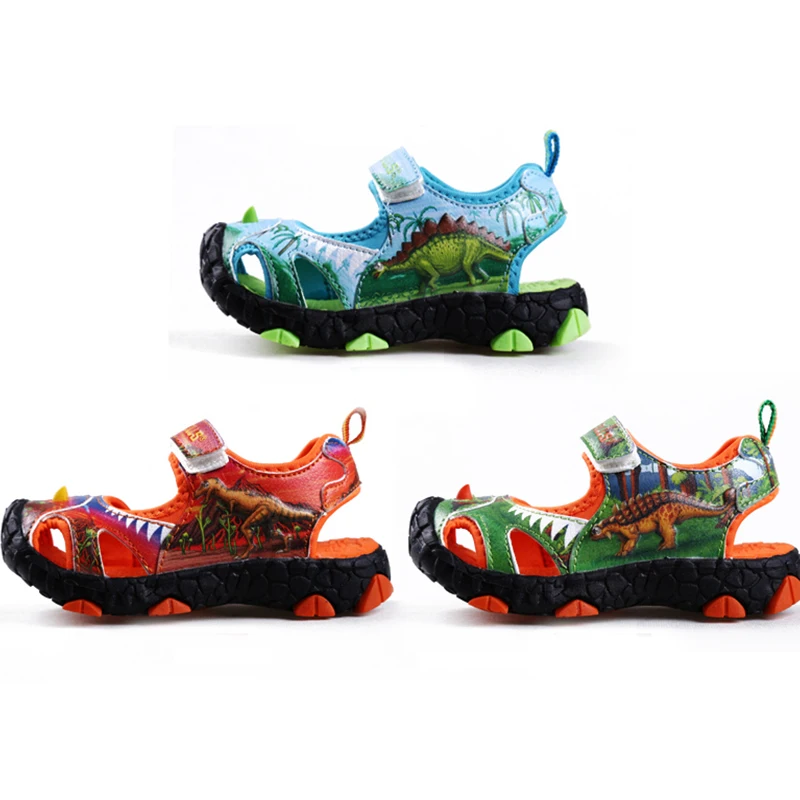 Dinoskulls/детские сандалии для мальчиков; обувь с единорогом; летние сандалии с динозаврами для мальчиков; детская пляжная обувь; sandales garcon; коллекция года; nouveau; размеры 27-34