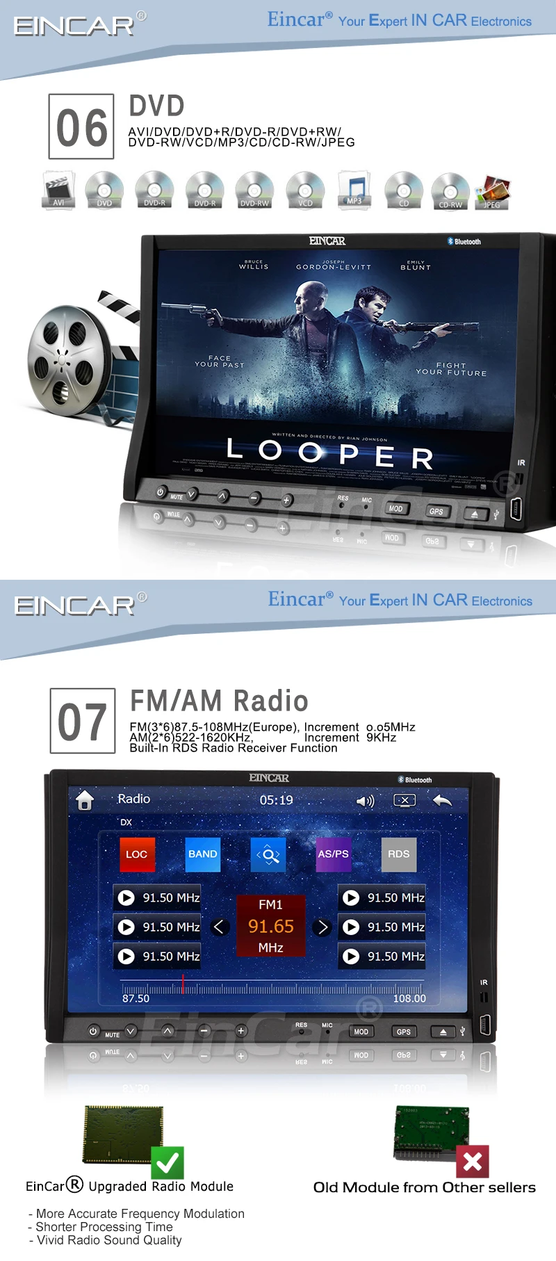 Top Music Radio 8GB GPS Map MP3 PC Logo Car DVD Player AMP SD 2 Din Autoradio Receiver Stereo In Deck Navigator CD 5