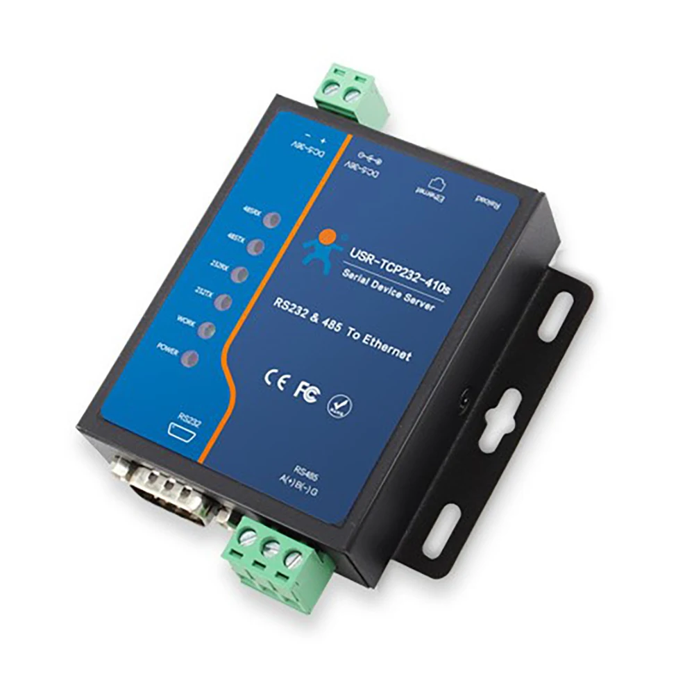 

Industrial Serial to Ethernet Converter Device RS232 RS485 to TCP Server Module Modbus RTU to TCP with DHCP DNS USR-TCP232-410S