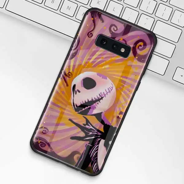 Чехол из закаленного стекла Jack Skellington Before Christmas для samsung Galaxy S10 S10e S9 S8 S10 Plus Note 9 A50 A30 - Цвет: 009