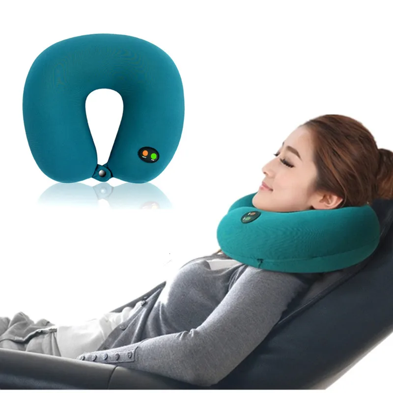 U shape Protect Stiff Neck Cervical Traction Collar Massage Pillow