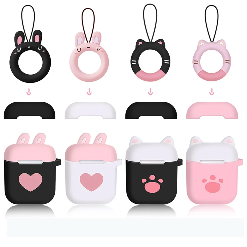 Милый силиконовый чехол для наушников с кошачьими когтями и Bluetooth защитный AirPods