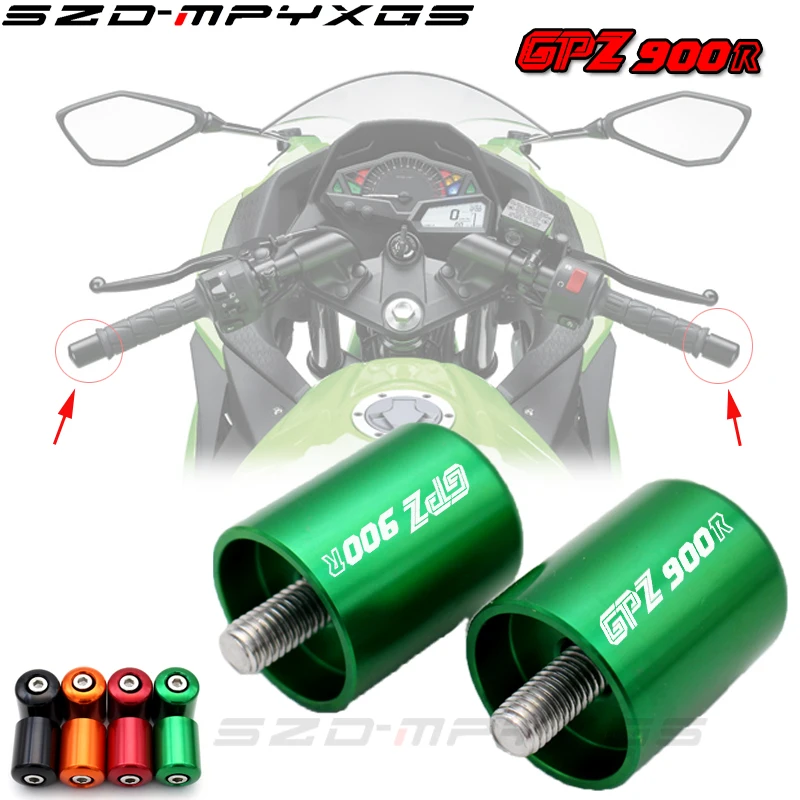 

Motorcycle Accessories CNC Handlebar Grips Bar Ends Cap Slide Laser Logo For Kawasaki GPZ900R GPZ 900R 1990-1993