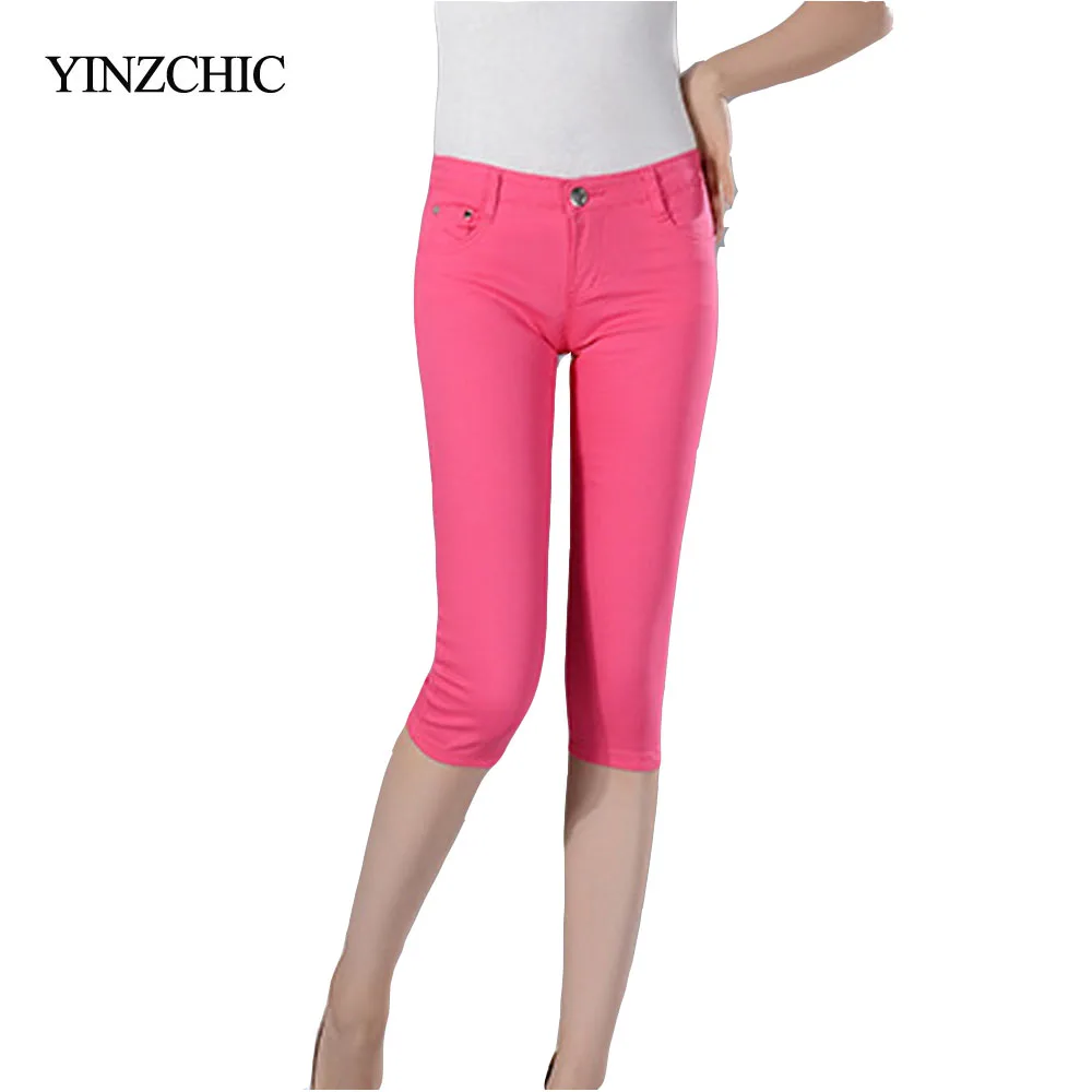

Woman Summer Pants Female Candy Color Calf-Length Pants Femme Cheap Chinese Trousers Casual Pants Women Stretch Pant