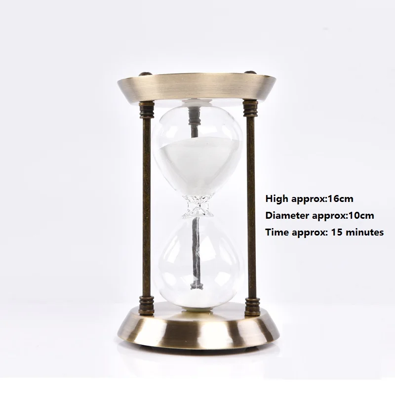 Creative metal Colorful Hourglass Sandglass Sand Clock Timers Wooden Frame Creative Gift Modern Home Decorations Ornaments