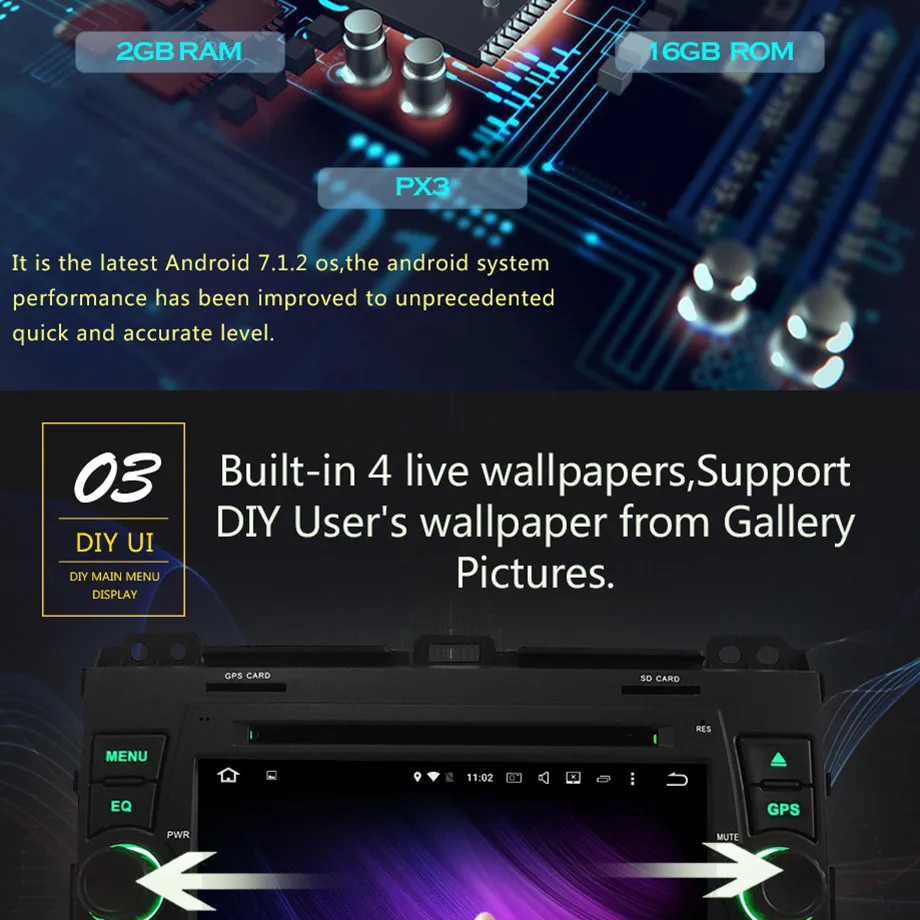 Sale 7" Android 7.1 Car DVD Multimedia player radio Stereo for Benz W203 S203 C180 C200 C220 C230 C240 C270 C280 C300 C320 C350 C32 10