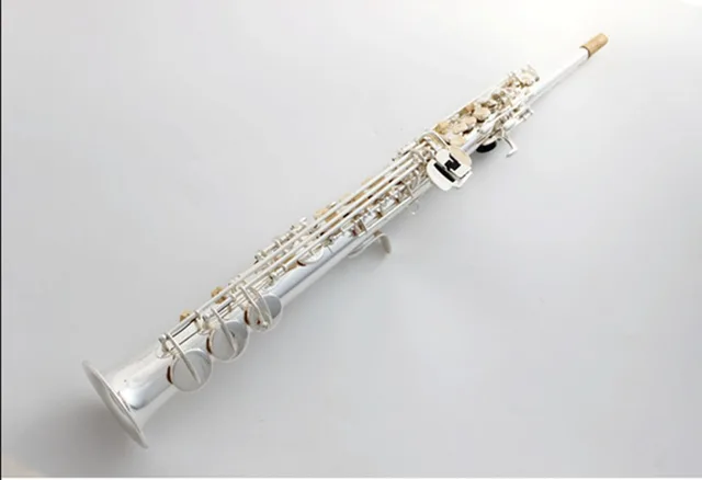 Cheap France Selmer silver High-pitch Bb Soprano 802 superaction serie 2 Saxophone Straight B Flat Sax Musical Instrument sax Saxofone