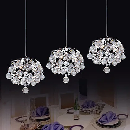 

Modern Minimalist 1/3 heads Crystal Chandeliers Led Bar Lamps, Balcony Aisles K9 Crystal Pendent Lamps N1404