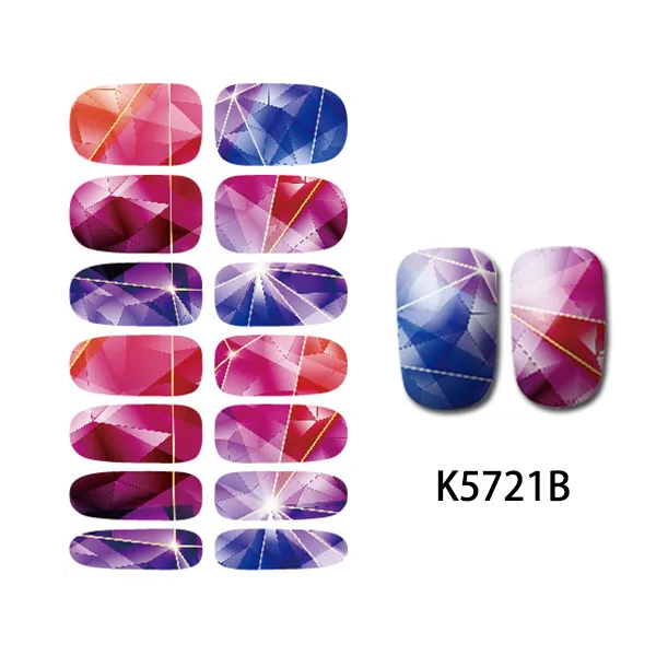 K5721B 28 K дизайн 1 шт цветные наклейки для ногтей полное покрытие переводная пленка наклейка Снежинка Цветок Наклейка для ногтей - Цвет: K5721B