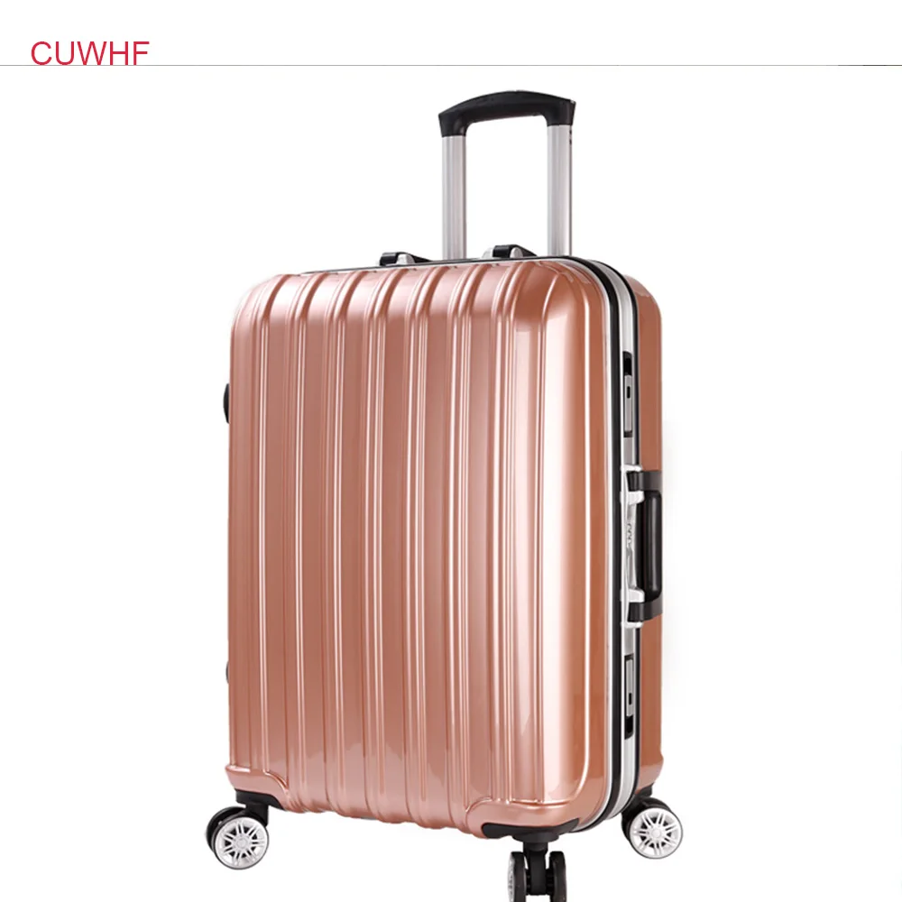 

CUWHF Universal wheel customs code lock 20 inches trolley case Travel luggage rolling suitcase on wheels Boarding trolley bag