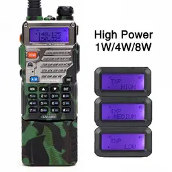 Baofeng UV-5RE 8 Вт высокое Мощность Walkie Talkie Мощность ful 3800 мАч Uhf Vhf 8 Вт Long Range Пеший Туризм UV5RE CB Портативный Любительское радио